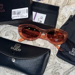 Retro Style clear pink Sunglasses